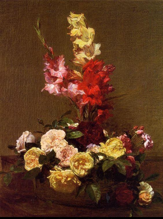 Henri Fantin-Latour Gladiolas and Roses